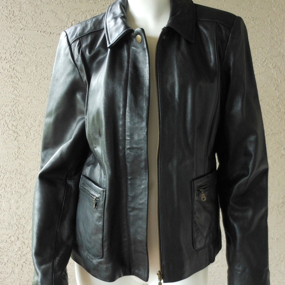 Alfani SOFT Black Leather Jacket - Picture 1 of 7